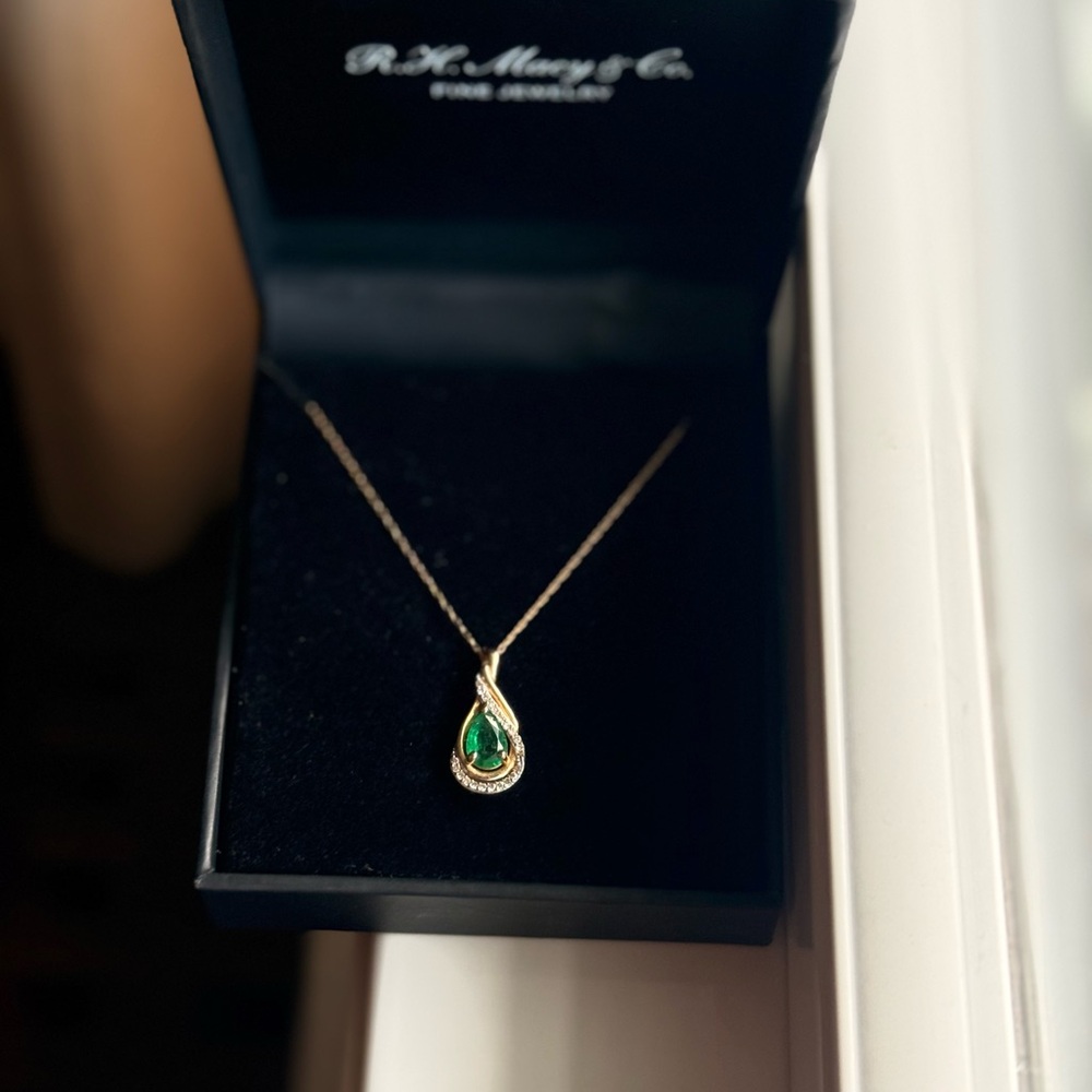 Gold and Green Minimalist Necklace Collection